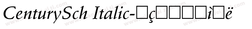 CenturySch Italic字体转换